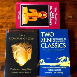 Buddhism Lot of 3 Books- Two Zen Classics Compass of Zen Buddha and his Teaching